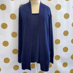 Lilly Pulitzer Elizabella Sweater Tank & Micaila Sweater Cardigan, True Navy, XS